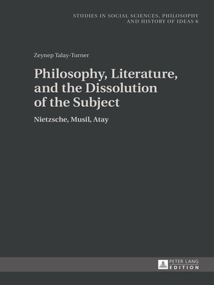 cover image of Philosophy, Literature, and the Dissolution of the Subject